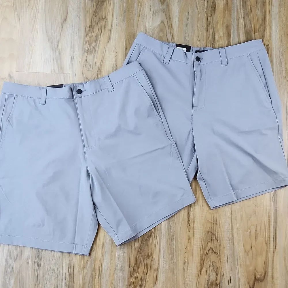 🔸️NWT Banana Republic Gray Men's Elastic Flat Front Shorts Size 36